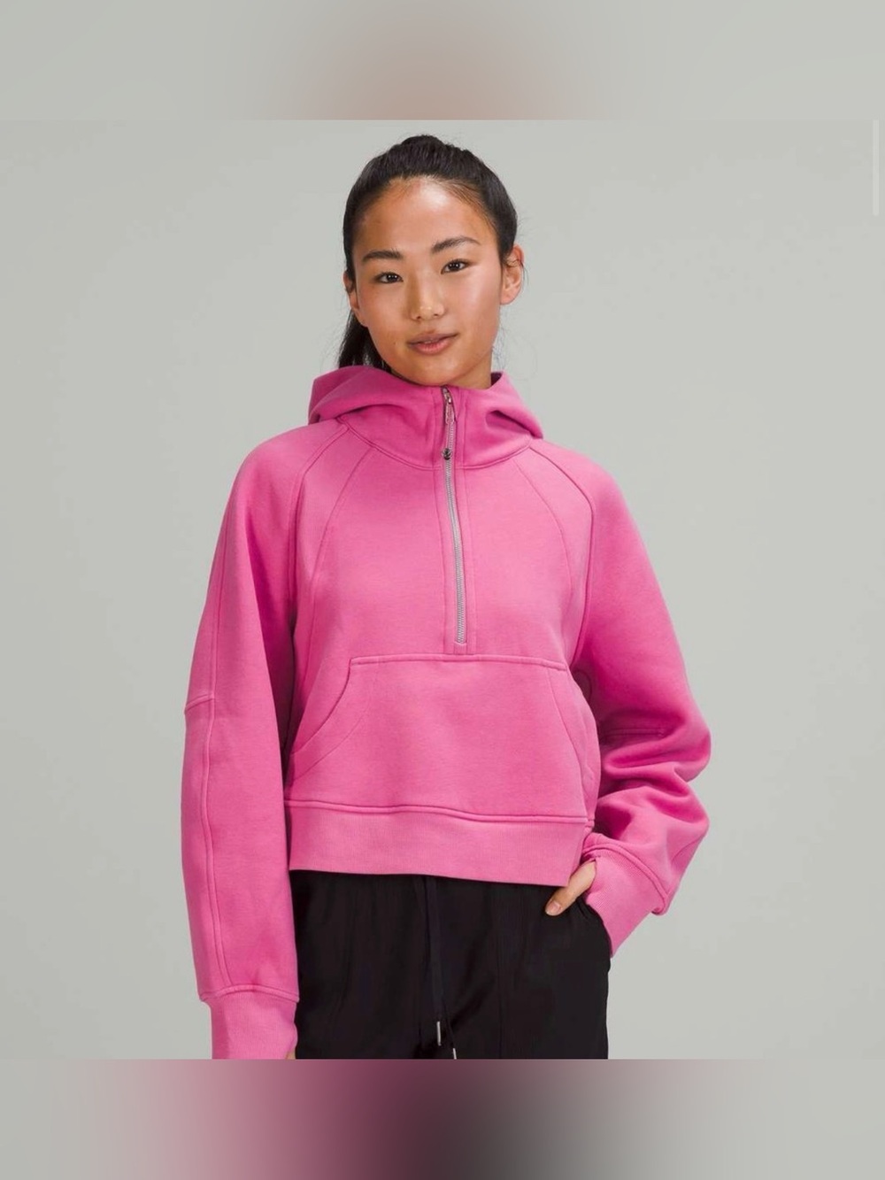 Lululemon Half-Zip Scuba- Pink Blossom Medium/Large